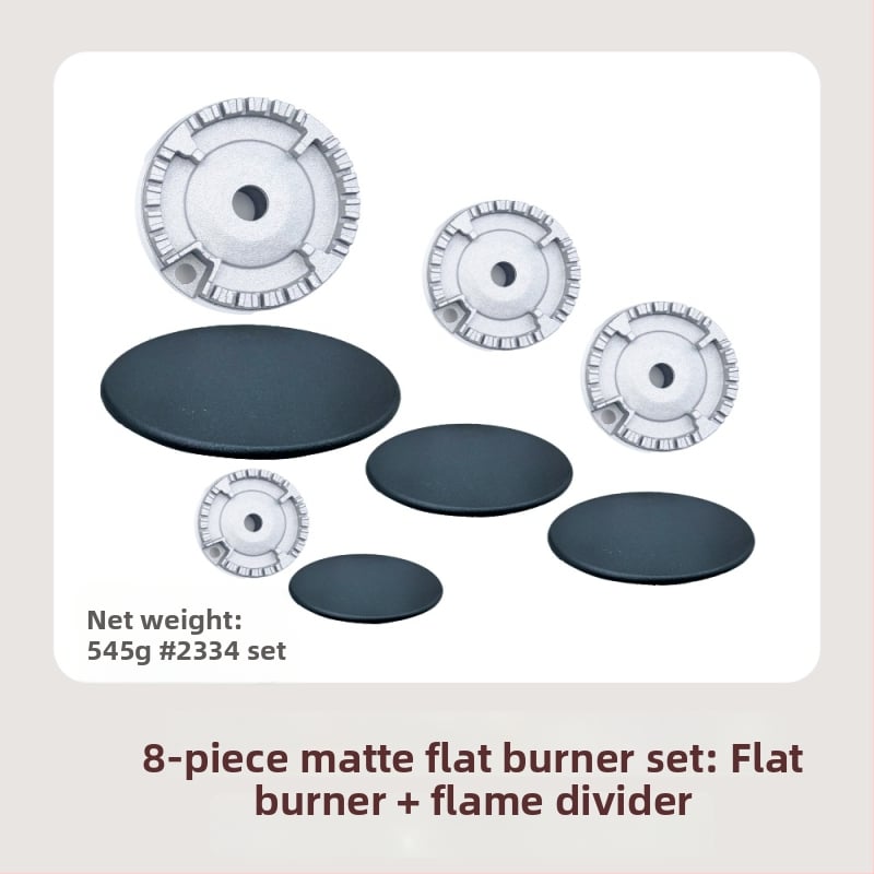 Sabaf gaasipliidi tarvikud: tasapinnaline leekkate + leekjaoturi komplekt; metallist kate + leekjaotur; manuaalne paigaldus; neto kaal 500 g