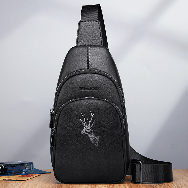 Emperor Paul muška chest bag od prave kože, top-grain kravlje kože, vodootporna, model 203078