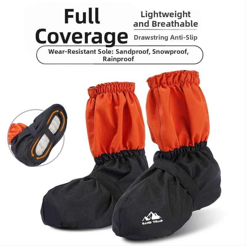 Kerékpározáshoz és túrázáshoz készült cipővédők, sár- és szennyeződés elleni védelemmel — nylon + poliészter; általános használat