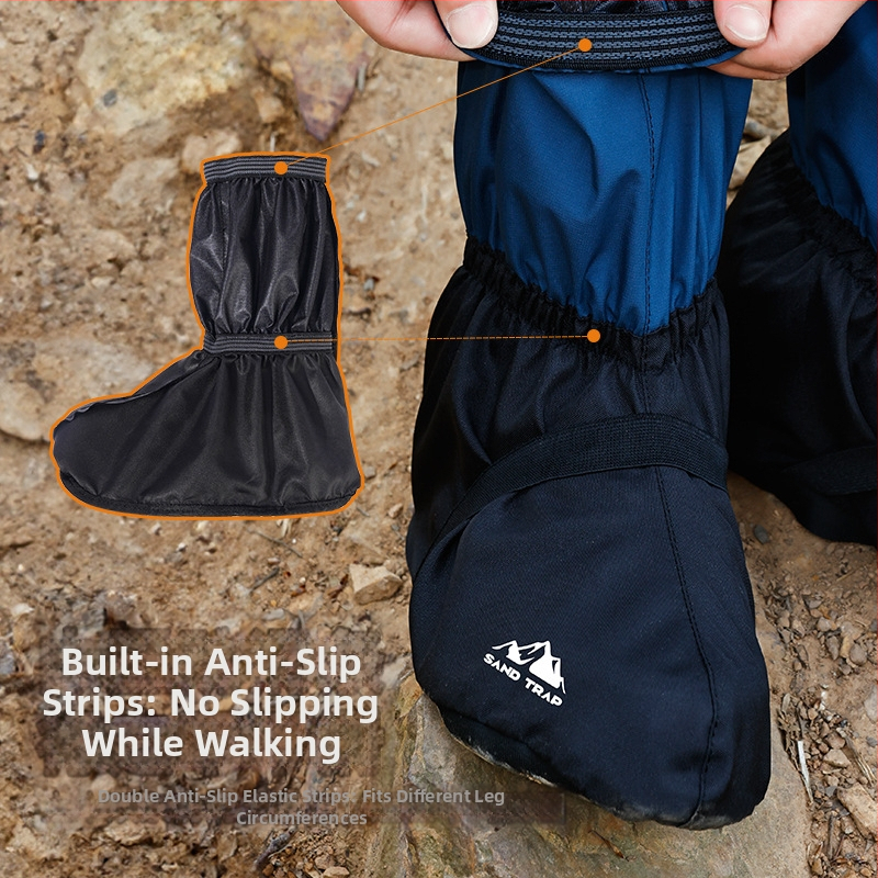 Kerékpározáshoz és túrázáshoz készült cipővédők, sár- és szennyeződés elleni védelemmel — nylon + poliészter; általános használat