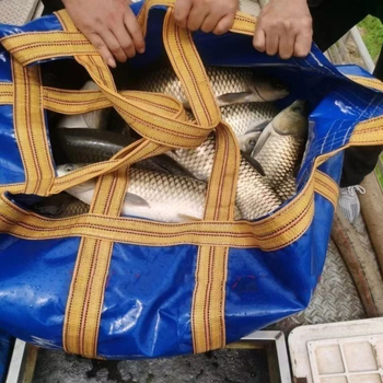 Rongsheng Geantă container pătrată pentru pește, portabilă, perforată pentru scurgere, reutilizabilă, cu opțiune de personalizare a procesării