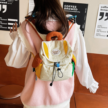 Unisex nylon ruksak za školu, karirani uzorak, kapacitet 20–35 L, prozračan, zakrivljene naramenice