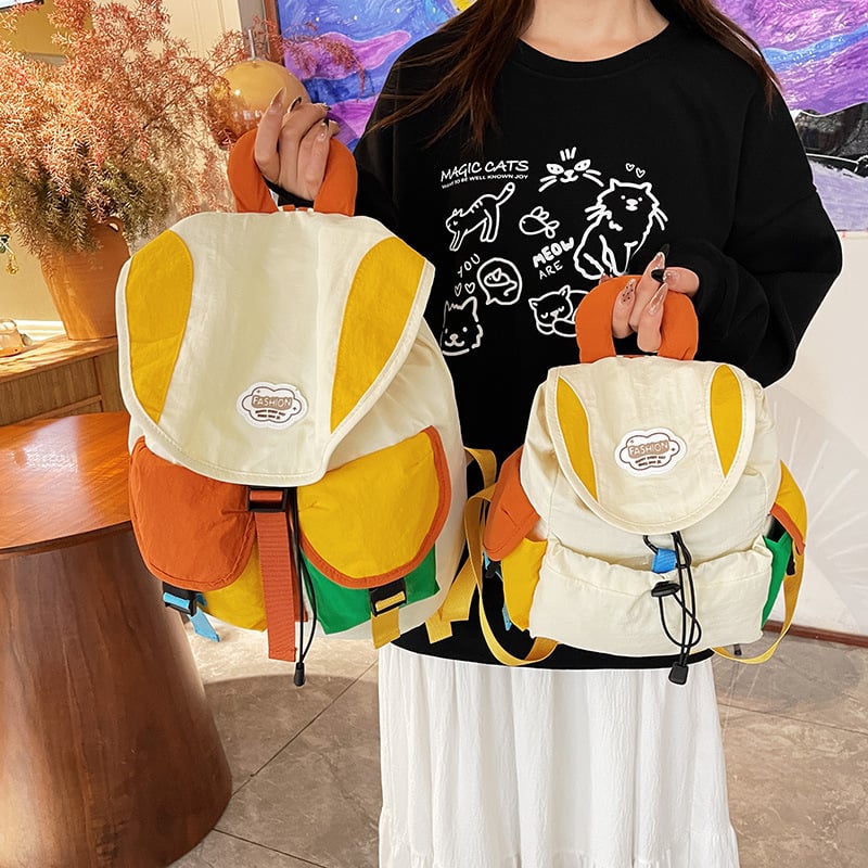 Unisex nylon ruksak za školu, karirani uzorak, kapacitet 20–35 L, prozračan, zakrivljene naramenice