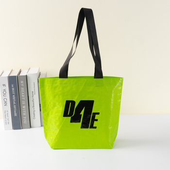 PP тъкана чанта за носене с персонализирано лого, ръчно преплетена, печат, дебелина 100, товароподемност 10