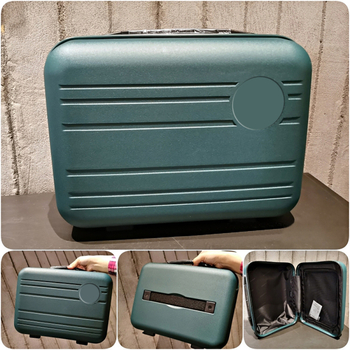 Κουτί μακιγιάζ από PP για ταξίδια, με φερμουάρ, ρόδες μονής κατεύθυνσης, σχέδιο με ρίγες, αδιάβροχο και αντικλοπής, κατάλληλο για οικιακή αποθήκευση