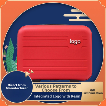 Κουτί μακιγιάζ από PP για ταξίδια, με φερμουάρ, ρόδες μονής κατεύθυνσης, σχέδιο με ρίγες, αδιάβροχο και αντικλοπής, κατάλληλο για οικιακή αποθήκευση