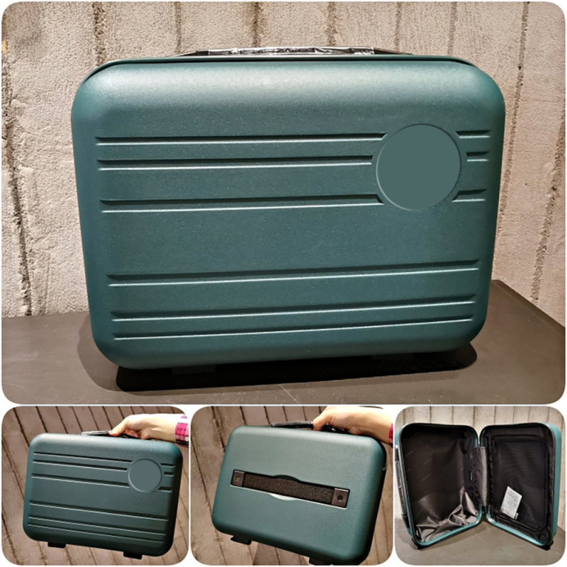 Κουτί μακιγιάζ από PP για ταξίδια, με φερμουάρ, ρόδες μονής κατεύθυνσης, σχέδιο με ρίγες, αδιάβροχο και αντικλοπής, κατάλληλο για οικιακή αποθήκευση