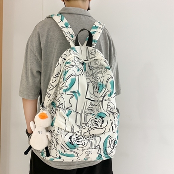 2023 korejski stil grafiti INS ruksak, unisex, velik kapacitet, najlon