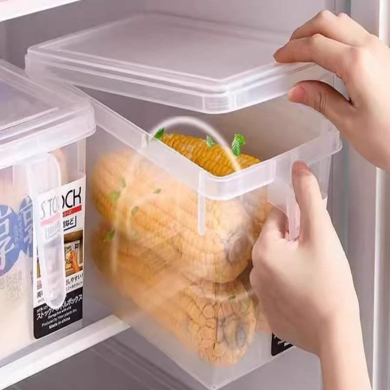 Kutija za pohranu u hladnjaku — plastična, pravokutnog oblika, crisper kutija, kapaciteta 800–1000 ml, prijenosna, za skladištenje i očuvanje svježine