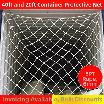Kontajnerová bezpečnostná sieť z nylonu, model 01, ochrana proti pádu pre koniec kontajnera