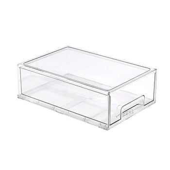 Πλαστικό κουτί αποθήκευσης ψυγείου με διαχωριστικό συρταριού, μοντέρνος απλός σχεδιασμός, διατηρεί φρέσκα λαχανικά και φρούτα