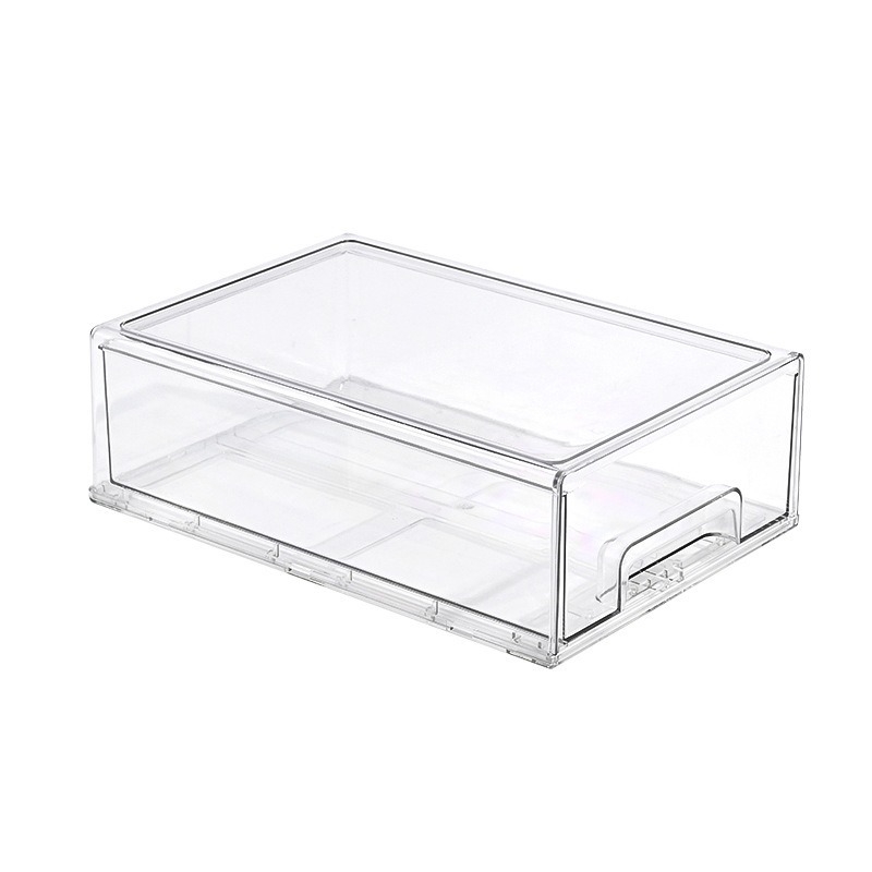 Πλαστικό κουτί αποθήκευσης ψυγείου με διαχωριστικό συρταριού, μοντέρνος απλός σχεδιασμός, διατηρεί φρέσκα λαχανικά και φρούτα