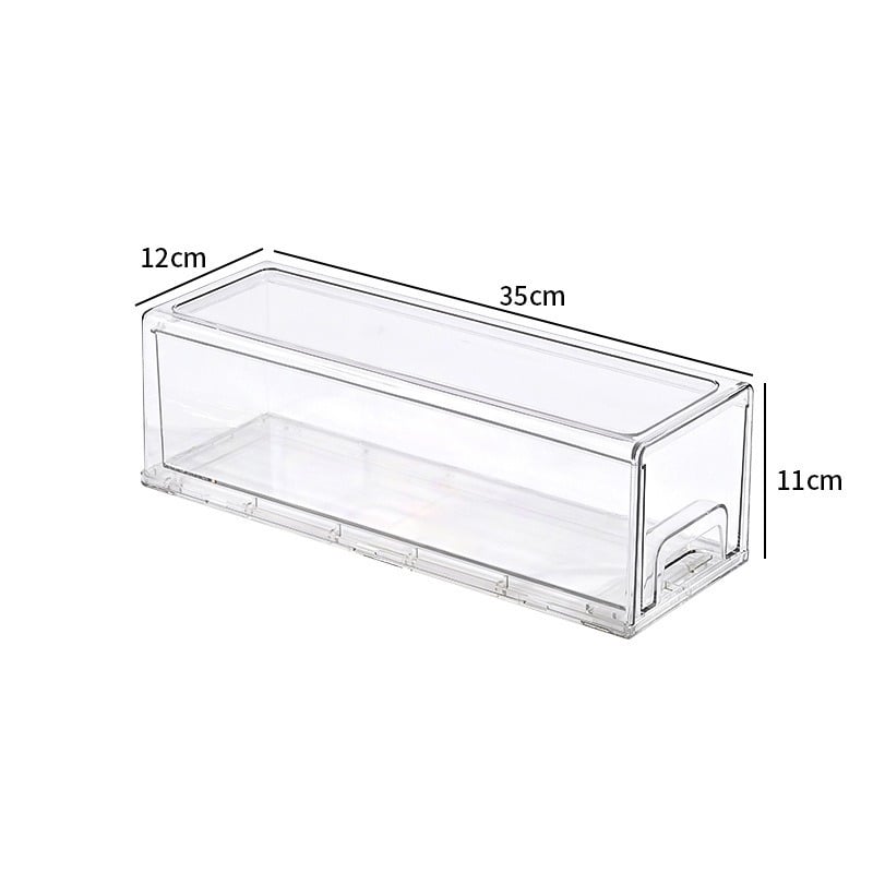 Πλαστικό κουτί αποθήκευσης ψυγείου με διαχωριστικό συρταριού, μοντέρνος απλός σχεδιασμός, διατηρεί φρέσκα λαχανικά και φρούτα
