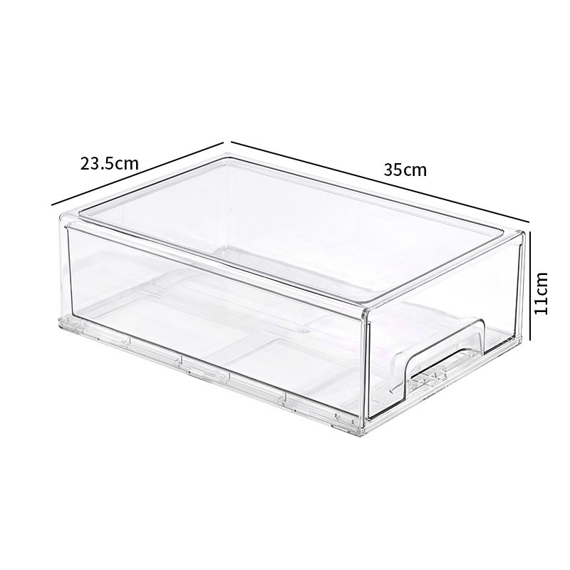 Πλαστικό κουτί αποθήκευσης ψυγείου με διαχωριστικό συρταριού, μοντέρνος απλός σχεδιασμός, διατηρεί φρέσκα λαχανικά και φρούτα