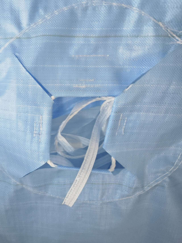 Kvadratna plastična tkanina kontejnerska vreća s otisnutim logom – pogodna za cementnu industriju, industriju hrane za životinje, plastiku i kemijsku industriju.