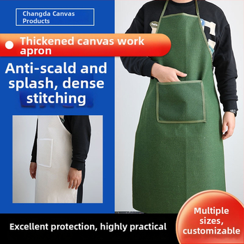 Chanda plátenná zástera na zváranie s ochranou proti iskám a plameňom, zosilnená konštrukcia pre priemyselné dielne, 400 g, vhodná pre spracovanie potravín