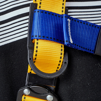 Centură de siguranță cu cinci puncte, din poliester, cu cârlig dublu și husă buffer, pentru reparații HVAC și lucrări de construcții – protecție împotriva căderilor