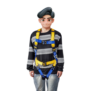 Centură de siguranță cu cinci puncte, din poliester, cu cârlig dublu și husă buffer, pentru reparații HVAC și lucrări de construcții – protecție împotriva căderilor