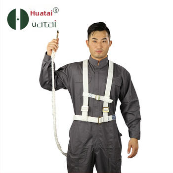 Huatai Hamă de siguranță pentru muncă la înălțime, corp întreg, cinci puncte, cu funie de siguranță 2–5 m, curea din polietilenă și funie din poliamid-ester