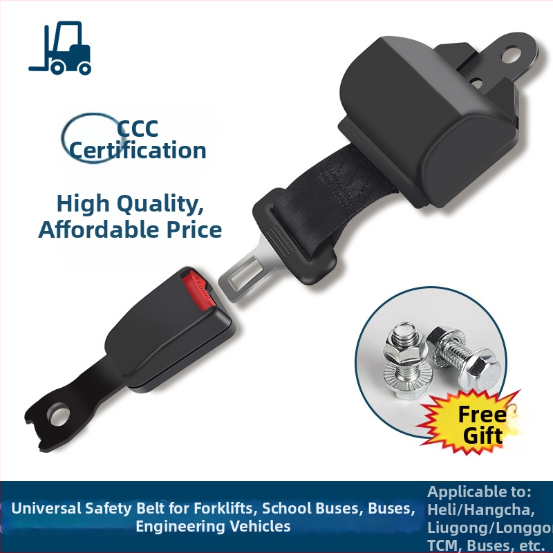 Sada bezpečnostného pásu sedadla pre vysokozdvižný vozík - dvojbodový automatický sťahovací pás, varianty: A (automat vylepšený), B (automat štandard), D (ručný štandard), D1 (ručný prémiový)