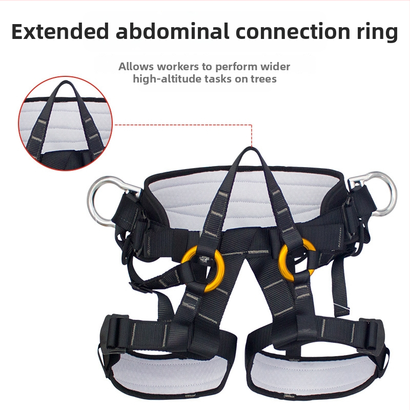 Huashida Horolezecký bezpečnostný pás, polyesterový pás s vysokou pevnosťou drôtu, typ: sedací pás