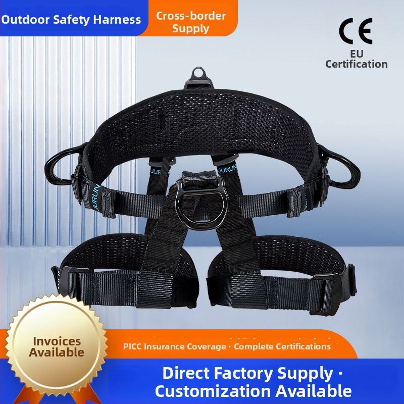 Horolezecký bezpečnostný pás na horolezectvo (polovičné telo) - polyester, dĺžka lana 2 m, model Outdoor Half-Body Safety Belt