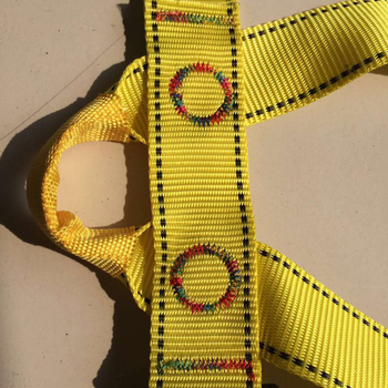 Centură de siguranță tip șezut pentru alpinism în aer liber și lucrări la înălțime; curea din poliester, funie din nailon, lungime 2 m, capacitate de încărcare 600, personalizare disponibilă