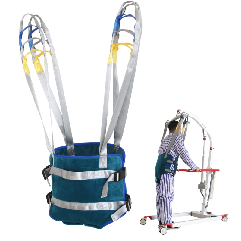 Sling de mers pentru reabilitare — poliester pentru susținerea corpului, ajută pacienții cu dificultăți de mers în antrenamentul de reabilitare; greutate 1000 g; protecție a corpului.