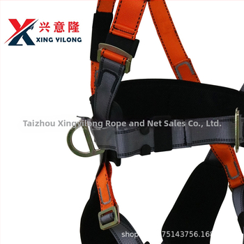 XYL hamă de siguranță pentru corp întreg pentru lucrări la înălțime, cu bandă poliester rezistentă și frânghie, sarcină maximă 150 kg, lungime frânghie 45 mm