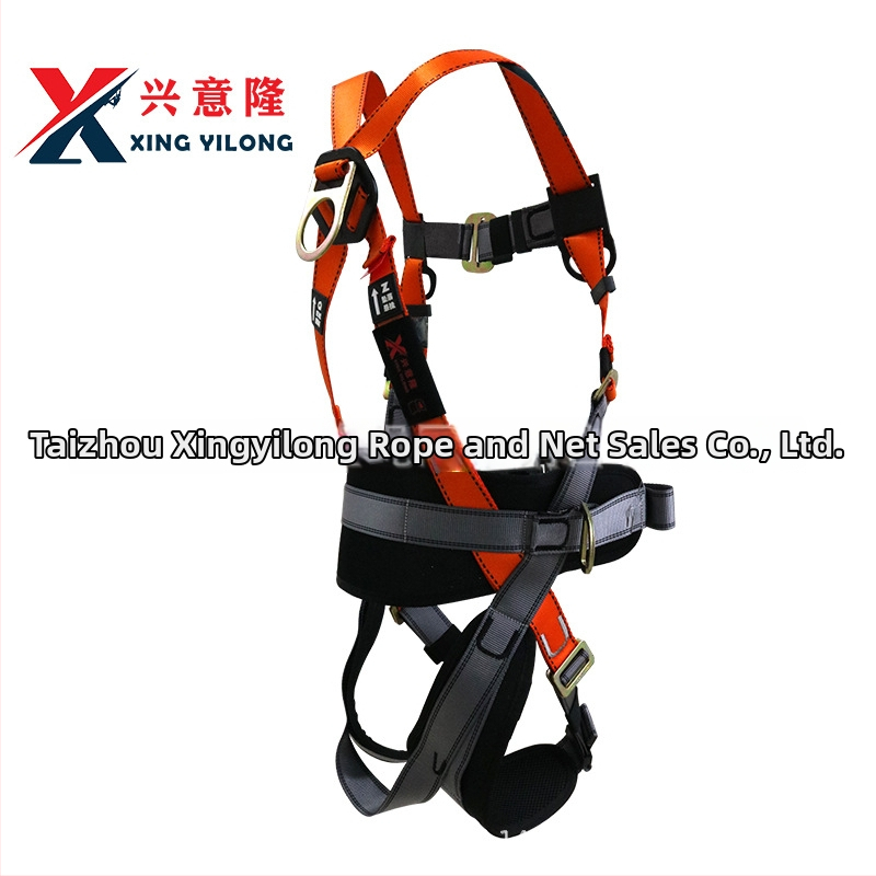 XYL hamă de siguranță pentru corp întreg pentru lucrări la înălțime, cu bandă poliester rezistentă și frânghie, sarcină maximă 150 kg, lungime frânghie 45 mm