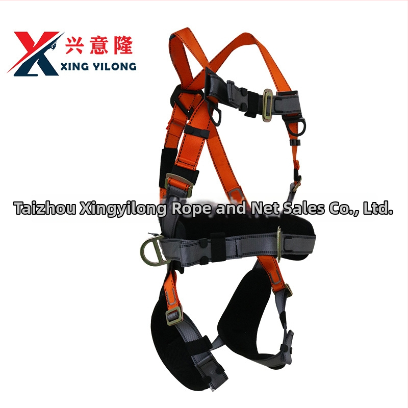 XYL hamă de siguranță pentru corp întreg pentru lucrări la înălțime, cu bandă poliester rezistentă și frânghie, sarcină maximă 150 kg, lungime frânghie 45 mm