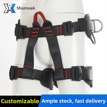 Polovičný bezpečnostný pás na outdoorové lezenie – polyestrový pás a polyestrové lano, dĺžka lana 1,5 m, model ZYP-03