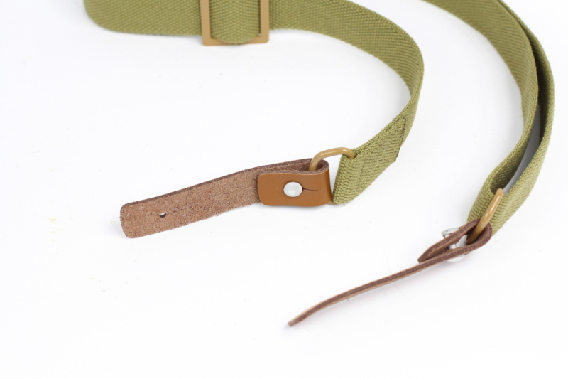 Șnur de siguranță tactic exterior cu punct de atașare unic, bandă din bumbac și funie din piele de vită, curea de umăr rezistentă