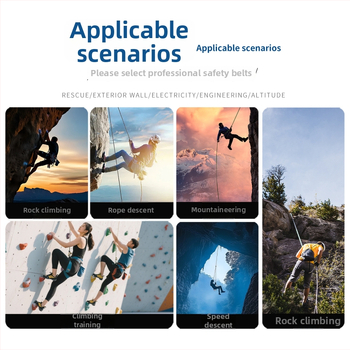 Huatai polovičný postroj pre horolezectvo a lezenie, lanové spúšťanie a prácu vo výškach