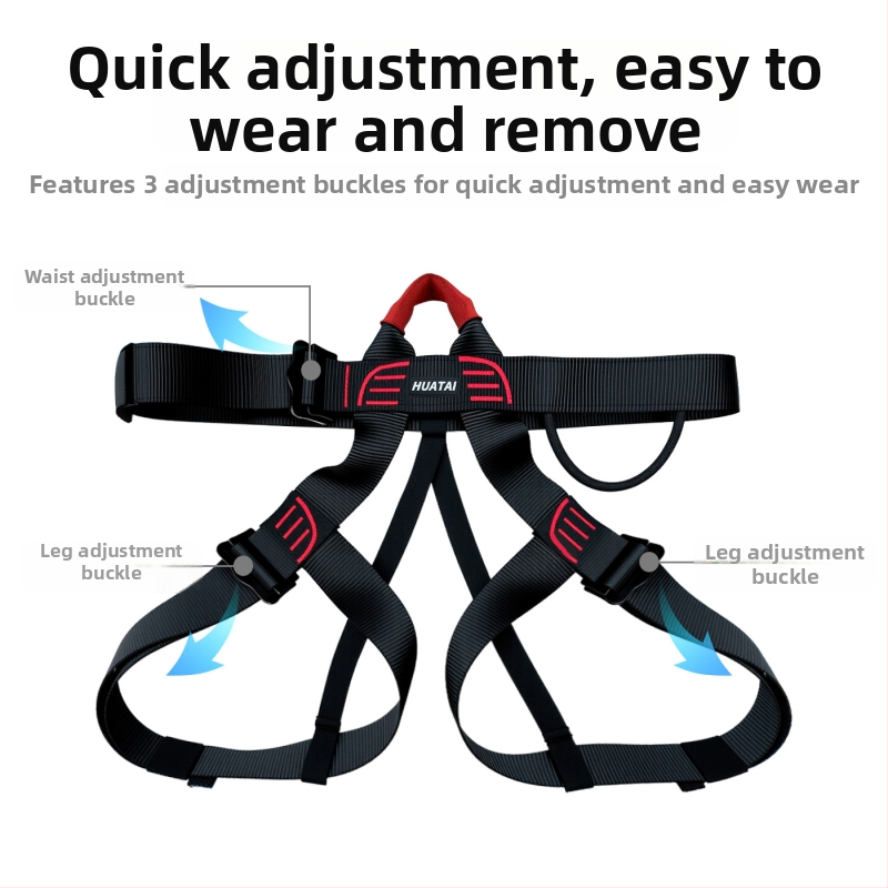 Huatai polovičný postroj pre horolezectvo a lezenie, lanové spúšťanie a prácu vo výškach