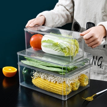 Κουτί Αποθήκευσης Ψυγείου - Πλαστικό, Απλό Στυλ, Διατηρεί τη Φρεσκάδα