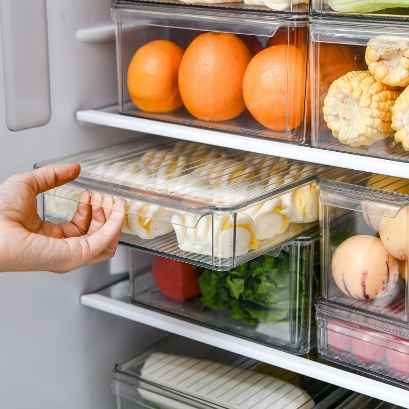 Κουτί Αποθήκευσης Ψυγείου - Πλαστικό, Απλό Στυλ, Διατηρεί τη Φρεσκάδα