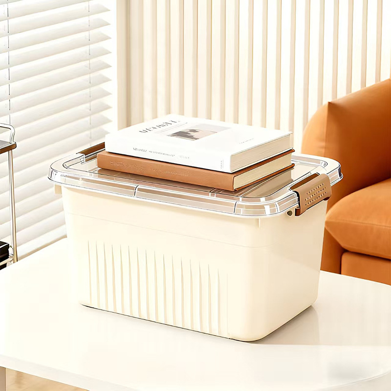 Πολυλειτουργικό πλαστικό κουτί αποθήκευσης γραφείου με καπάκι, για σαλόνι και υπνοδωμάτιο, μοντέρνος μινιμαλιστικός σχεδιασμός
