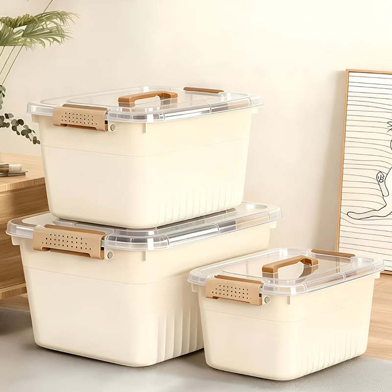 Πολυλειτουργικό πλαστικό κουτί αποθήκευσης γραφείου με καπάκι, για σαλόνι και υπνοδωμάτιο, μοντέρνος μινιμαλιστικός σχεδιασμός