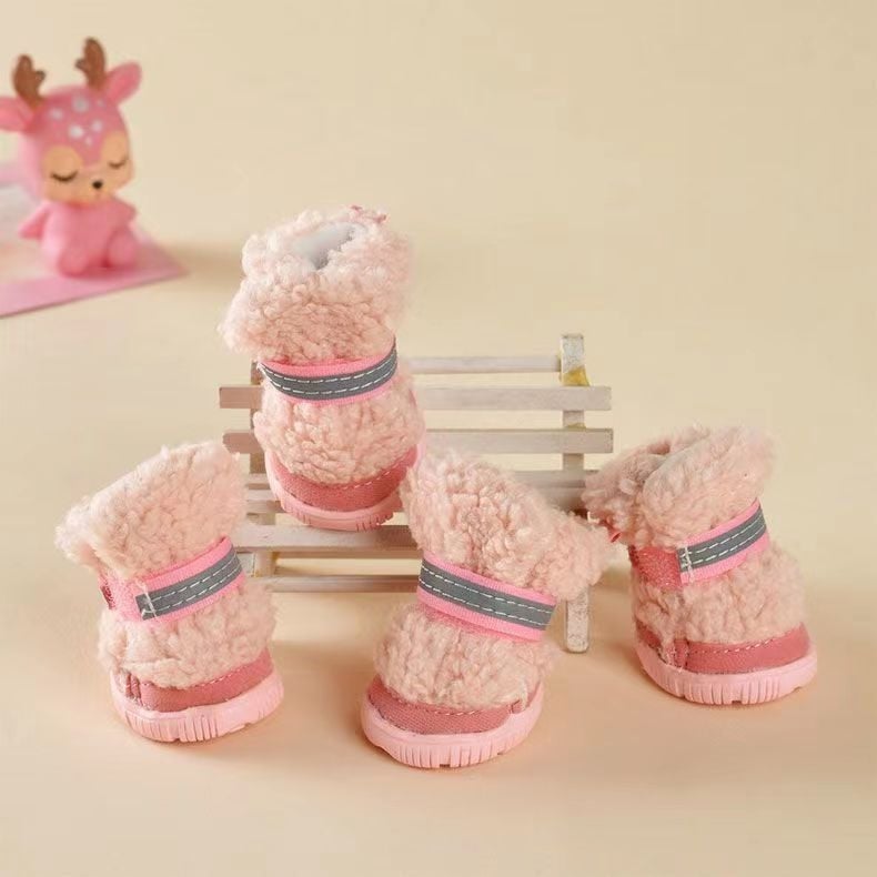 Zimske cipele za pse malih pasmina (Bichon) – protuklizne, tople, pamukaste čizme za snijeg