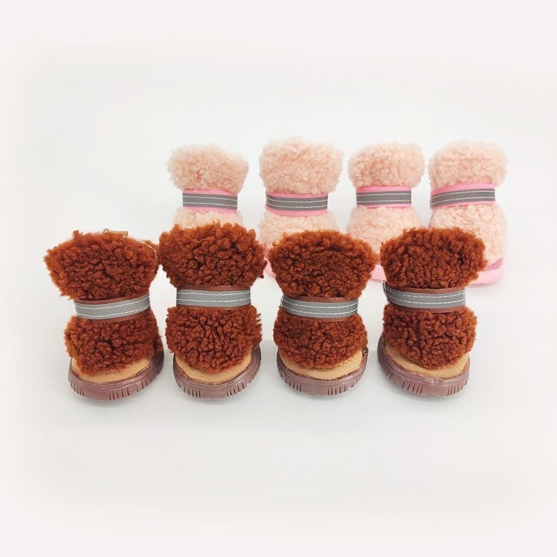 Zimske cipele za pse malih pasmina (Bichon) – protuklizne, tople, pamukaste čizme za snijeg