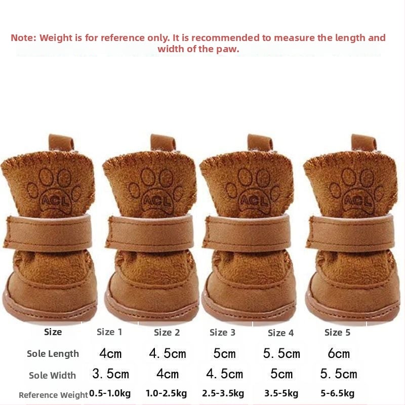 Zimske cipele za pse malih pasmina (Bichon) – protuklizne, tople, pamukaste čizme za snijeg