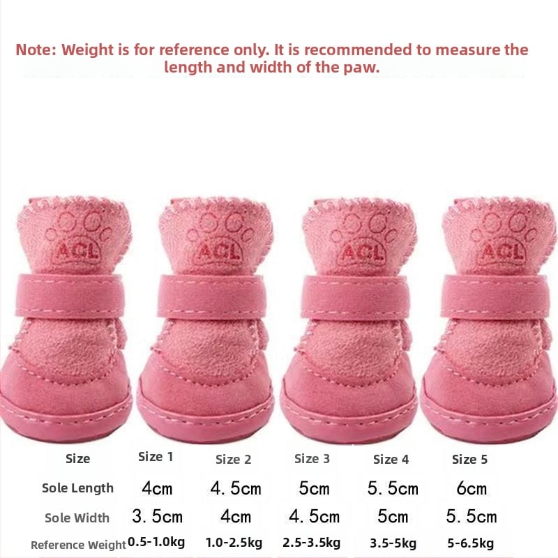 Zimske cipele za pse malih pasmina (Bichon) – protuklizne, tople, pamukaste čizme za snijeg