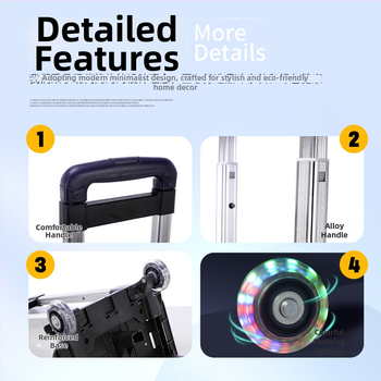 Win Hliníkový skladací odnímateľný stojan na vozík pre batožinu a batoh, vzor Flash trolley, znižuje zaťaženie