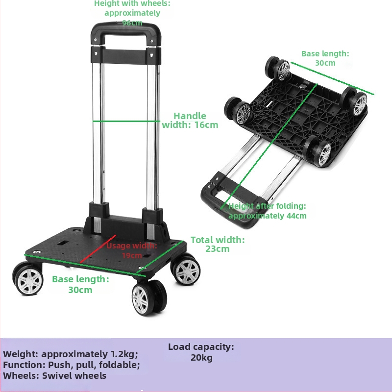 Hlinírový univerzálny rám pre vozík s kolieskami – prenosný skladací rám pre školské tašky a batohy, jar 2024, funkcia 106850