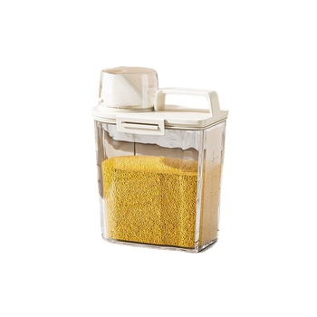 Κλειστό δοχείο αποθήκευσης δημητριακών, τετράγωνος πλαστικός κάδος, χωρητικότητα 2,1–3 L