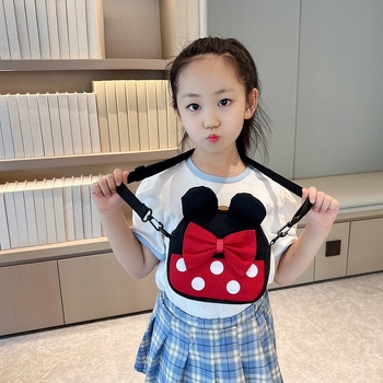 Dječja mini torbica preko ramena od platna, prozračna i otporna na habanje, podstava od poliestera, za osnovnu školu, svakodnevna upotreba, dječji sladak stil