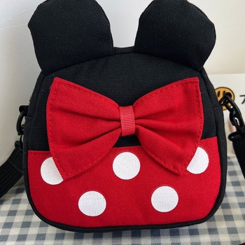 Dječja mini torbica preko ramena od platna, prozračna i otporna na habanje, podstava od poliestera, za osnovnu školu, svakodnevna upotreba, dječji sladak stil