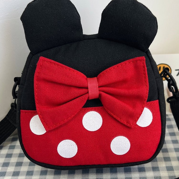 Dječja mini torbica preko ramena od platna, prozračna i otporna na habanje, podstava od poliestera, za osnovnu školu, svakodnevna upotreba, dječji sladak stil