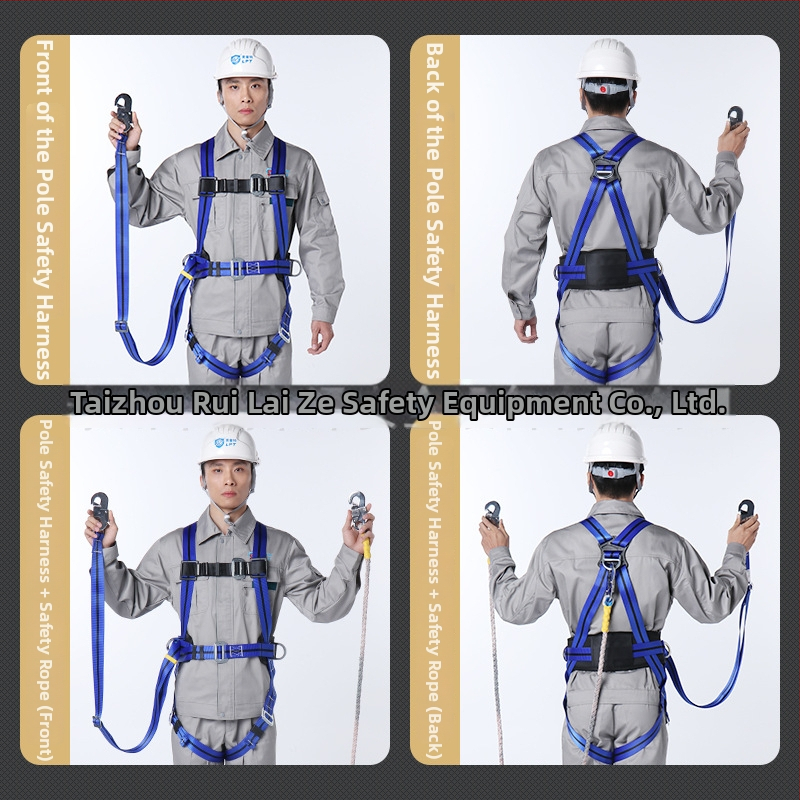 Bezpečnostný pás na celé telo pre prácu vo výškach, európsky štýl päťbodový, elektrikár, polyester, séria LPTZYC10, ochrana proti pádu